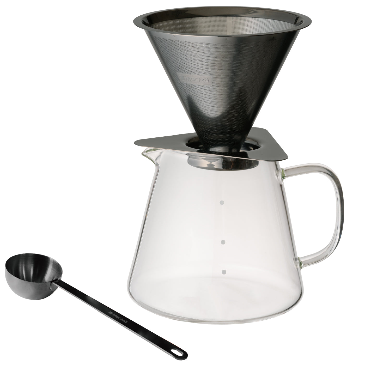 カフェメタルクワトロ&コーヒーポットスプーン付(全2色)