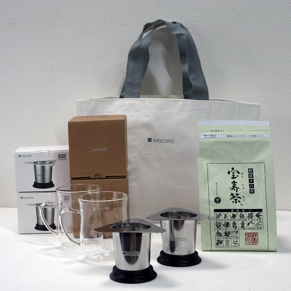 野草十八茶宝寿茶200g付】ドコデモ茶こし＆耐熱マグペアセット