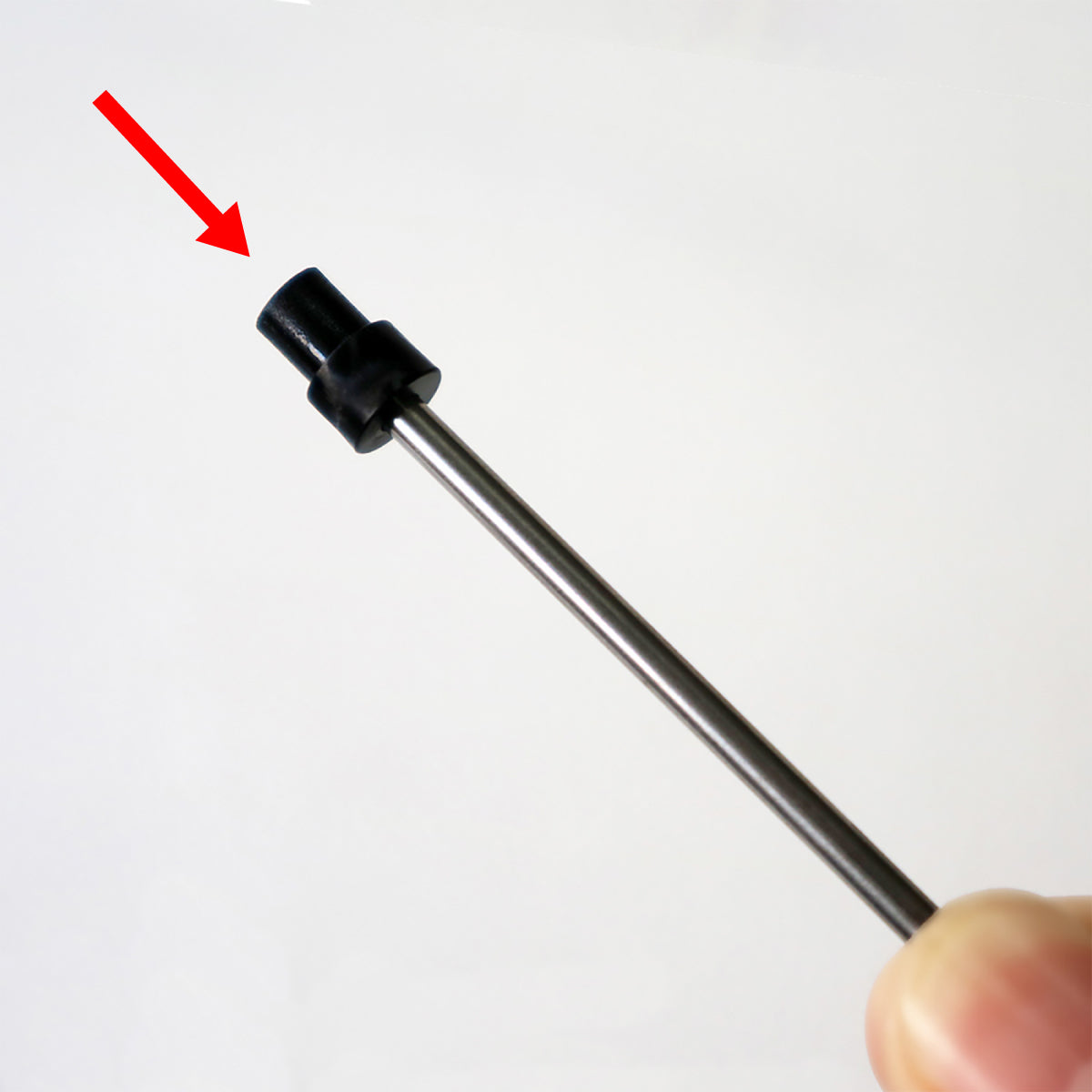 シャフトにリングを差し込んだ状態