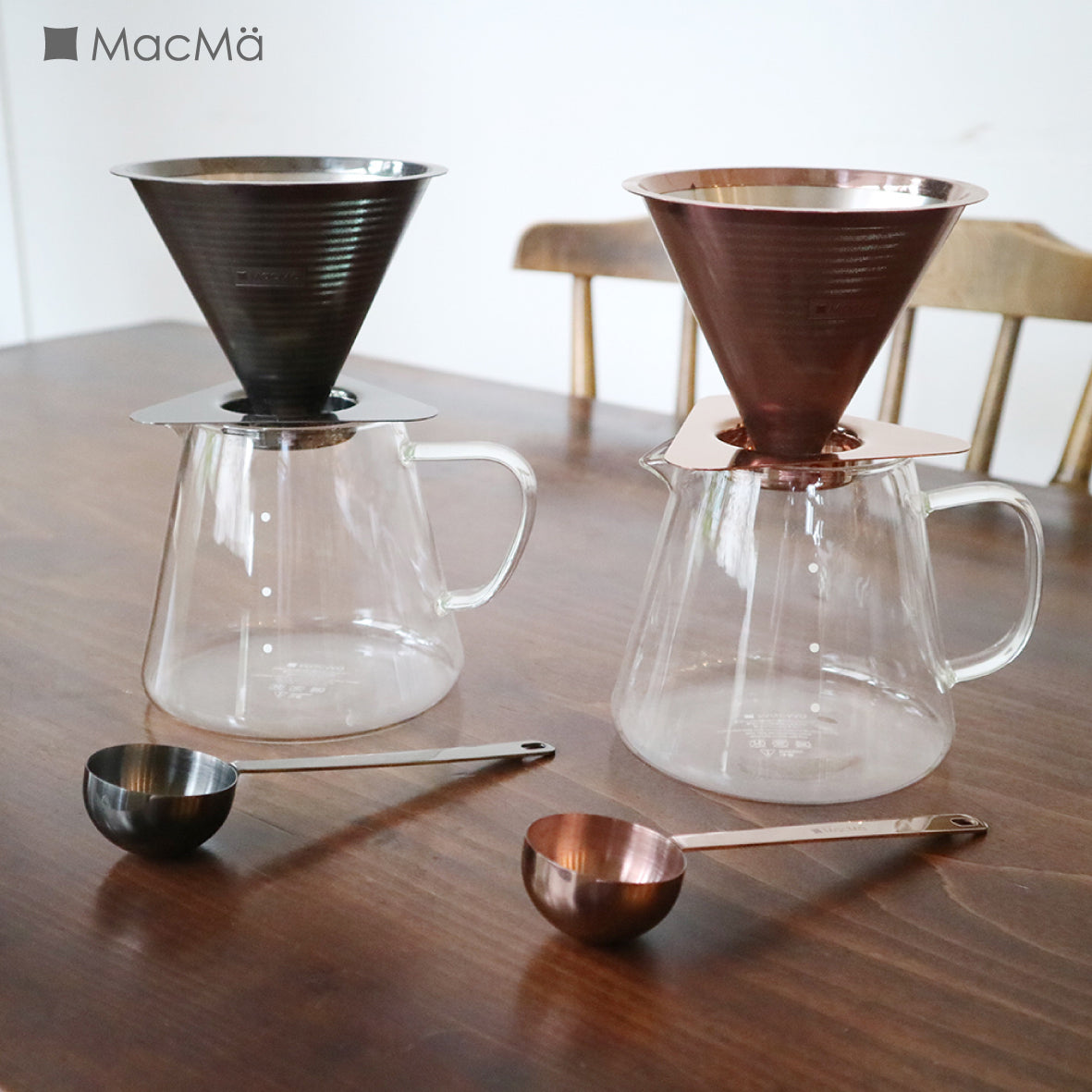 カフェメタルクワトロ&コーヒーポットスプーン付(全2色)