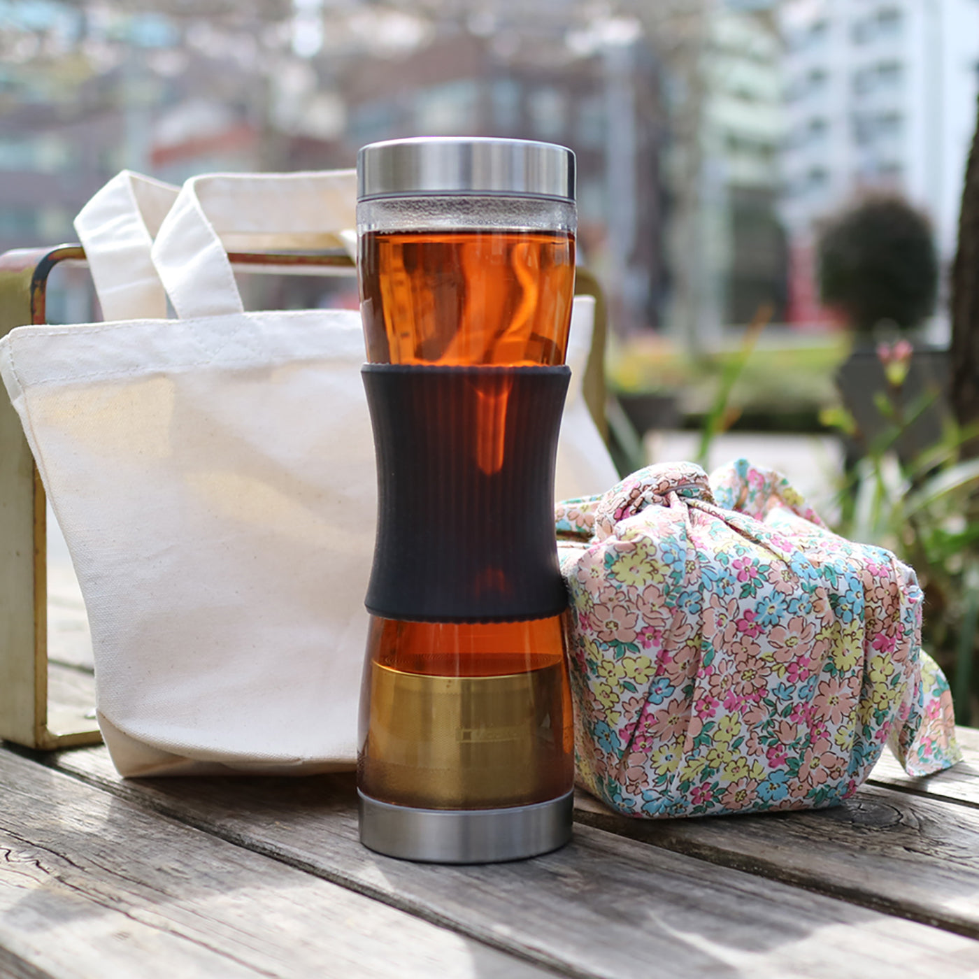 【野草十八茶宝寿茶200g付】ティーゴー&ボトルウォーマーセット(全4色)